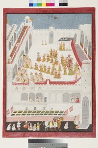 The story of Krishna enacted before Maharana Jagat Singh II by Jai Ram